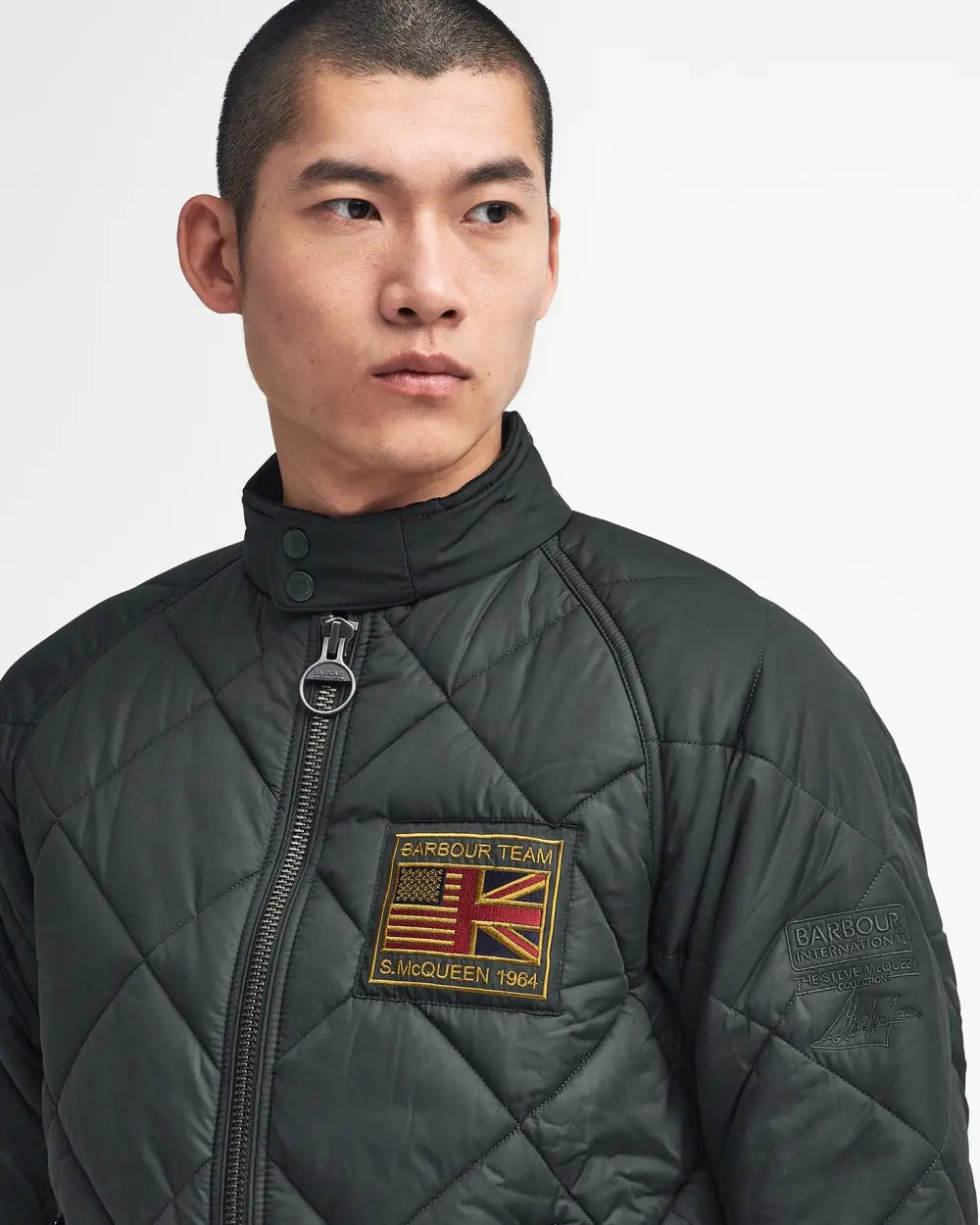 CAZADORA BOMBER GUATEADA BARBOUR INTERNATIONAL